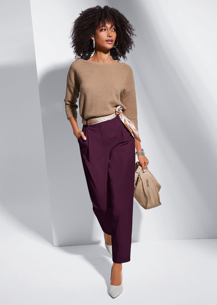 Bundfaltenhose in pflegeleichter Ceramica-QualitƤt