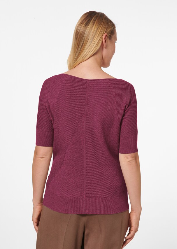 Fine knit jumper with turn-up sleeves 2
