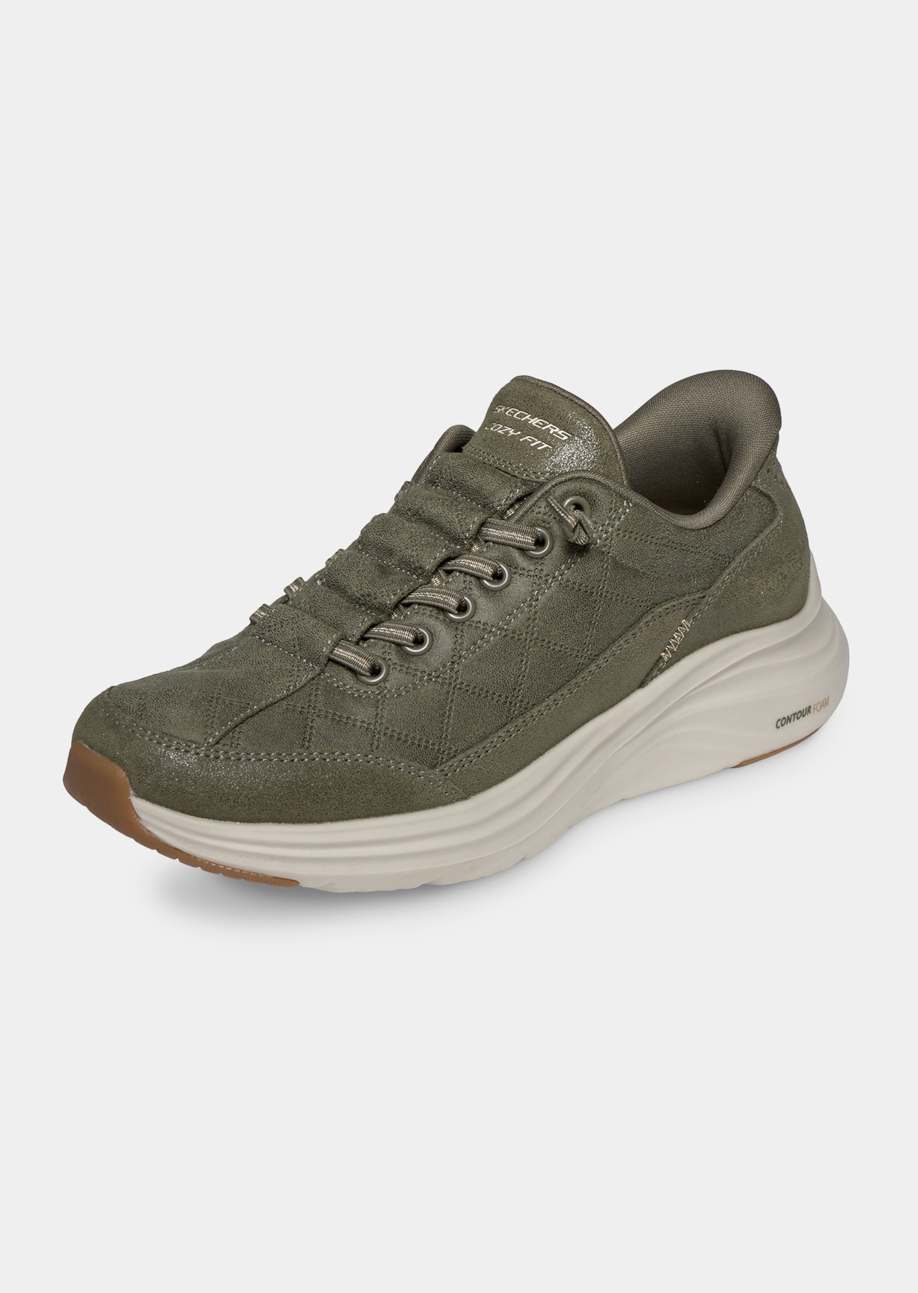 Sneakers avec surpiqûres en losange sport