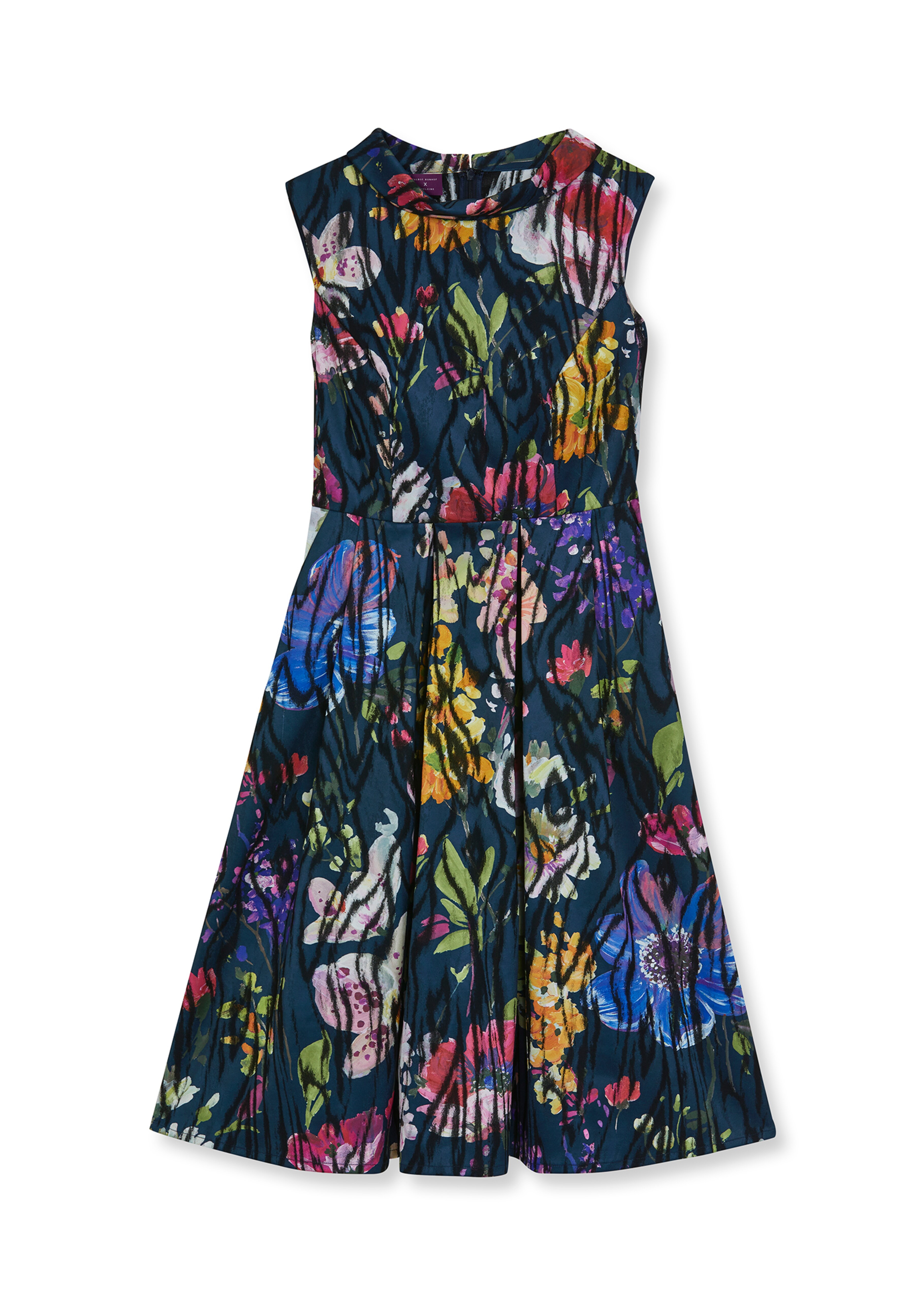 Jacquard-Kleid mit Unikat-Print