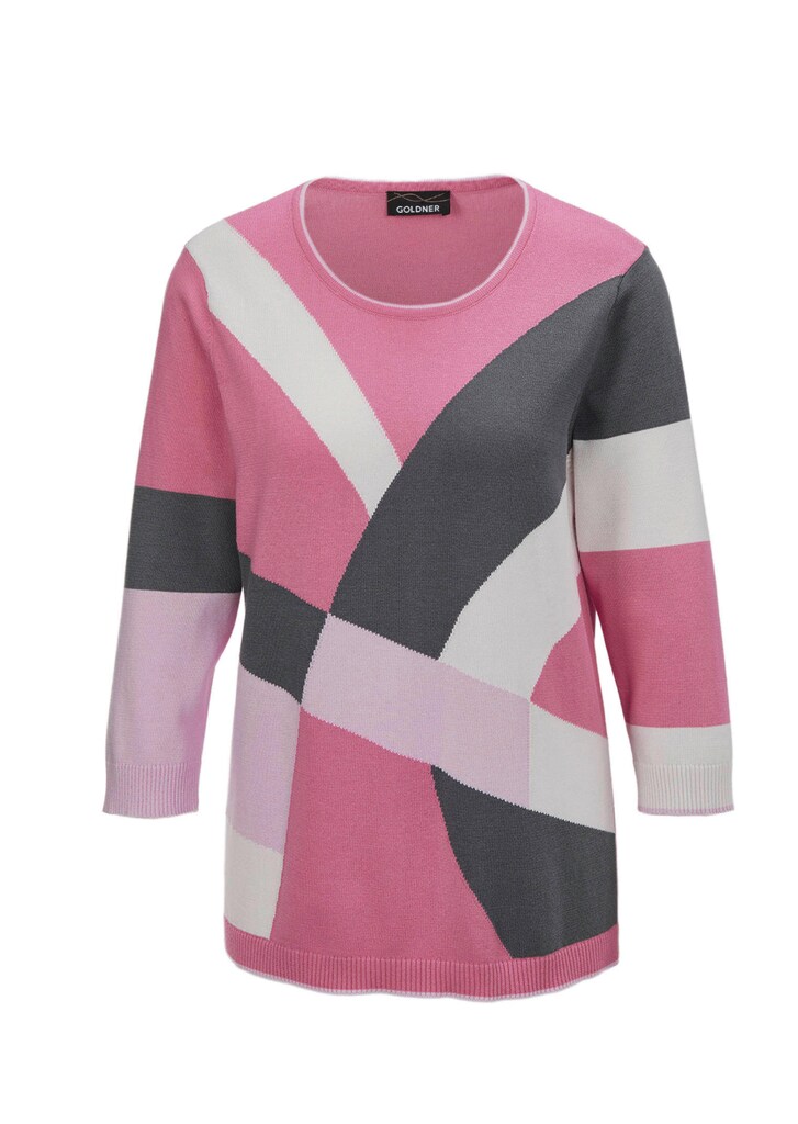 Figurschmeichelnder Pullover aus reiner Baumwolle