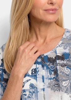 Shirt van viscose met vrouwelijke paisleyprint thumbnail 5