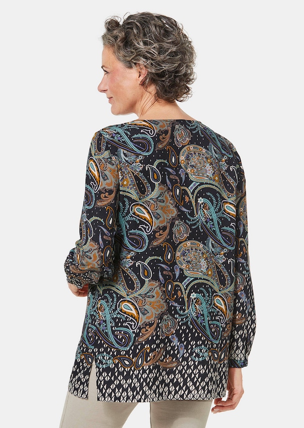 Kleurrijk gedessineerde blouse met mooie details 2