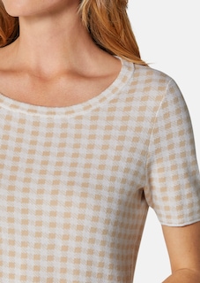 Jacquardpullover mit Vichy-Karo thumbnail 5