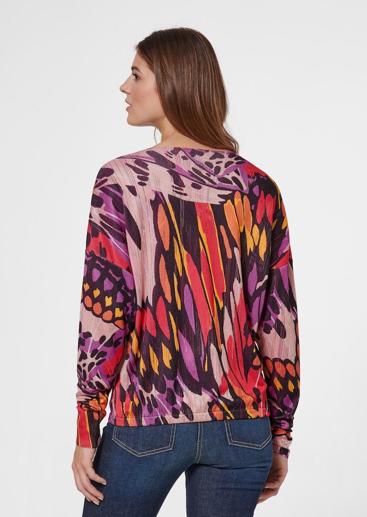 Kimono-Pullover mit Unikat-Print 2