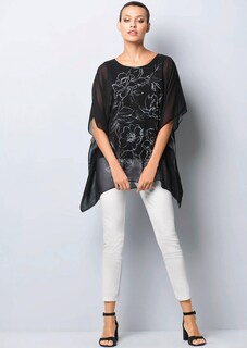 Chiffonbluse mit platziertem Print thumbnail 4