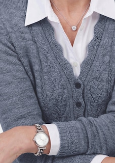 Strickjacke mit filigranen Ajourdetails thumbnail 5