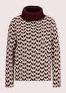 Pull à motif zigzag et col roulé thumbnail 6