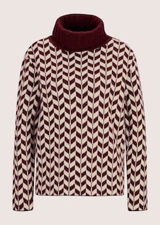 Pull à motif zigzag et col roulé thumbnail 6