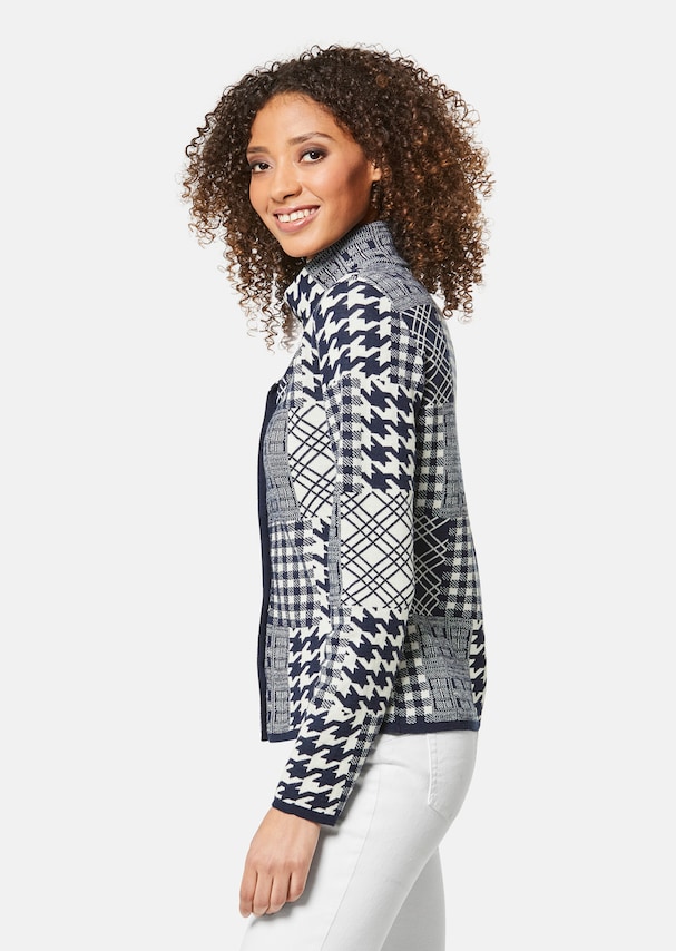Elegant knitted blazer with polka dots 3