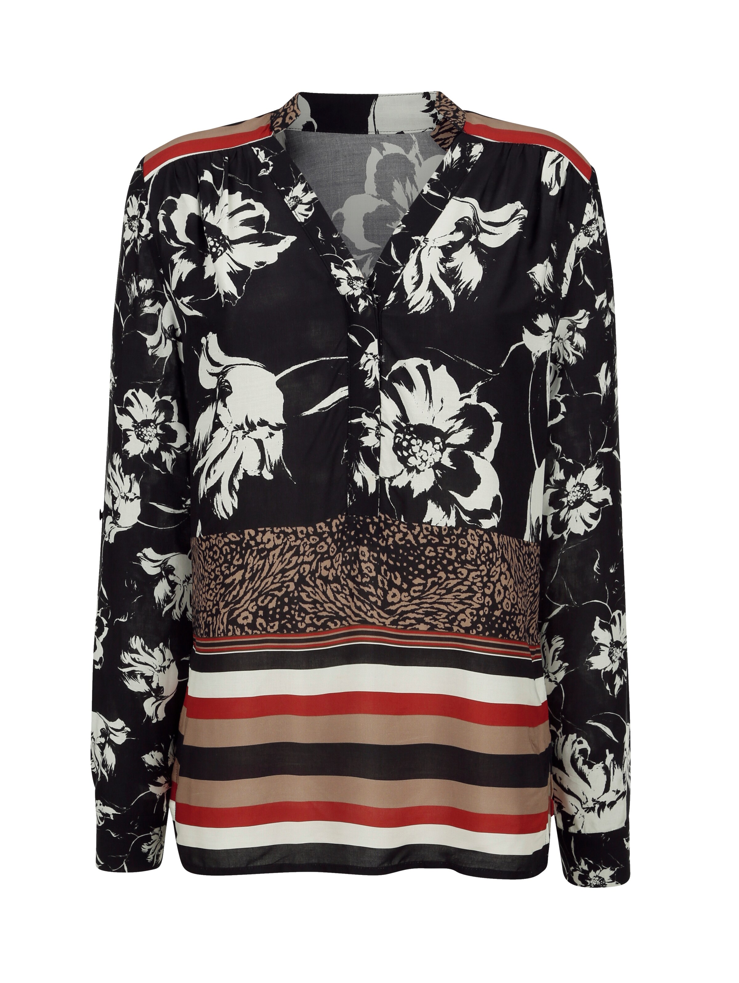 Bluse mit Druckbordüre am Saum 2