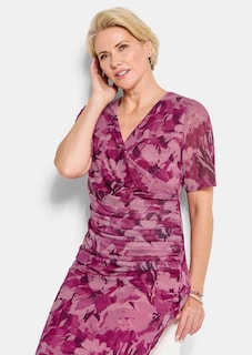 Mesh-Kleid in Wickeloptik thumbnail 4