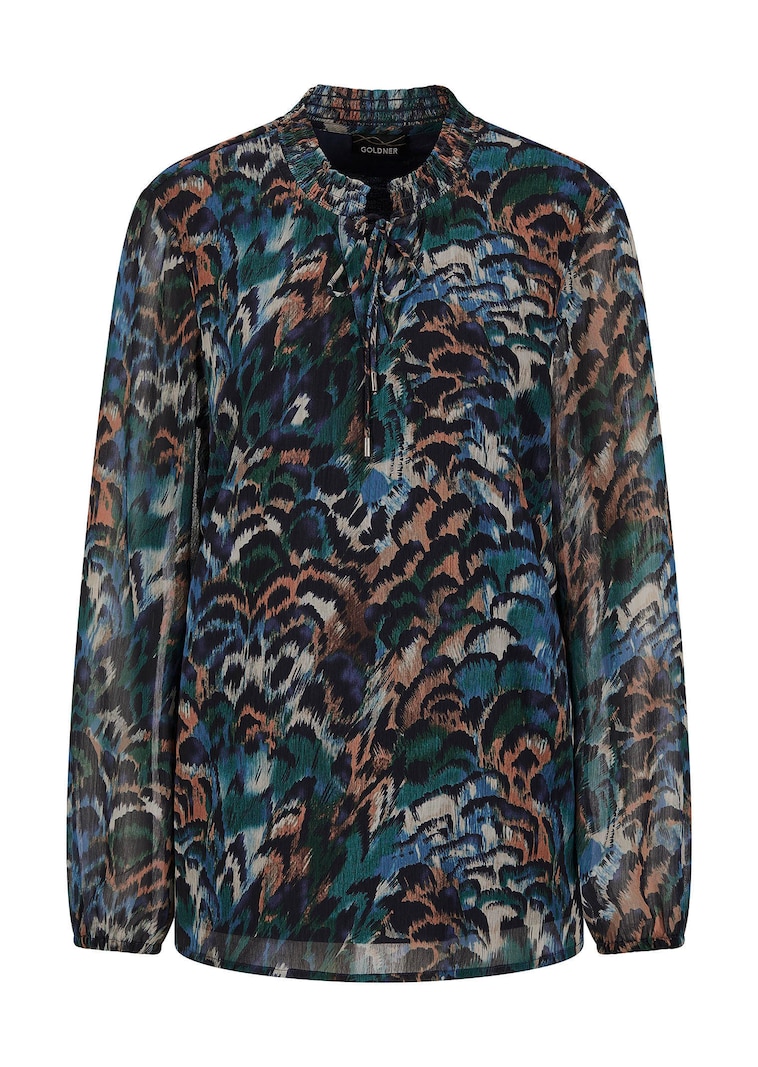 Gedessineerde blouse van chiffon