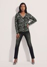 Pull jacquard avec encolure en V thumbnail 2