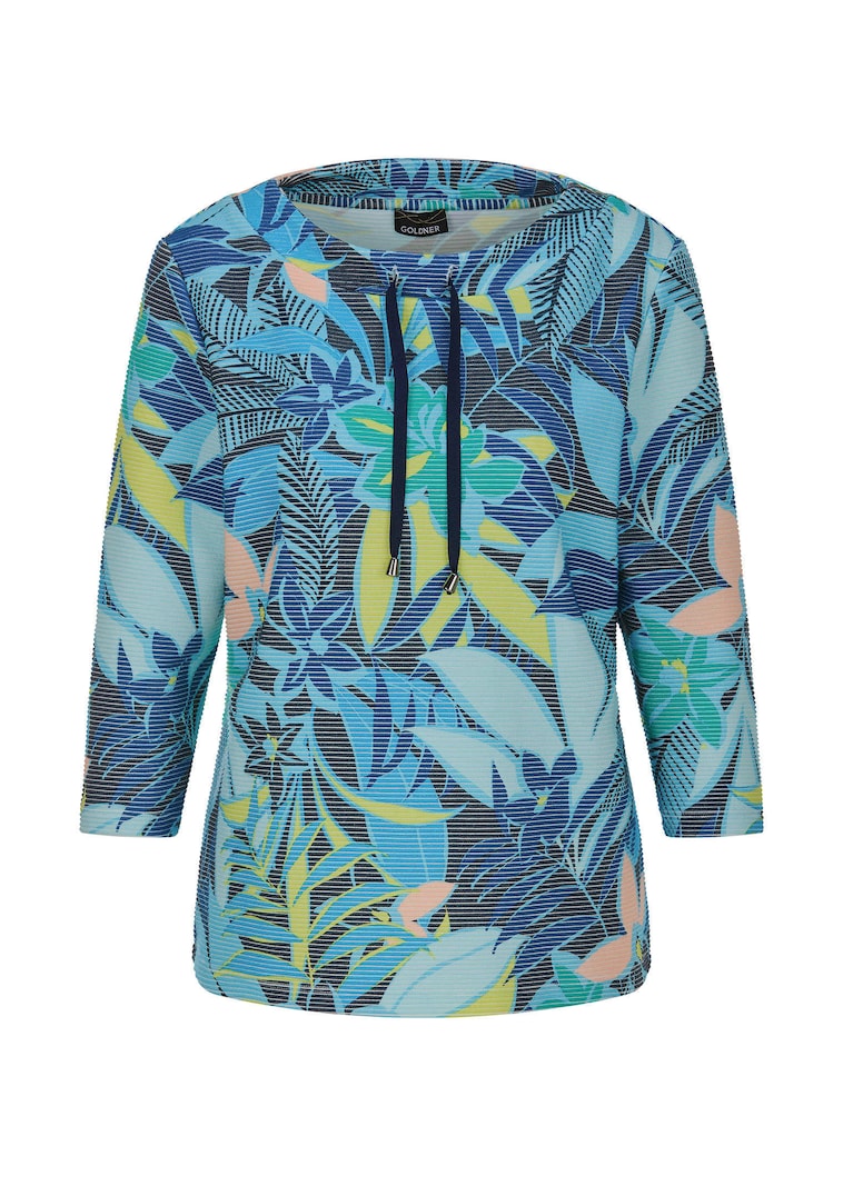 Sweat-shirt en tissu ottoman, avec imprimé jungle