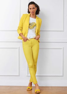 Trendy short-cut blazer in jersey with structured sections thumbnail 7