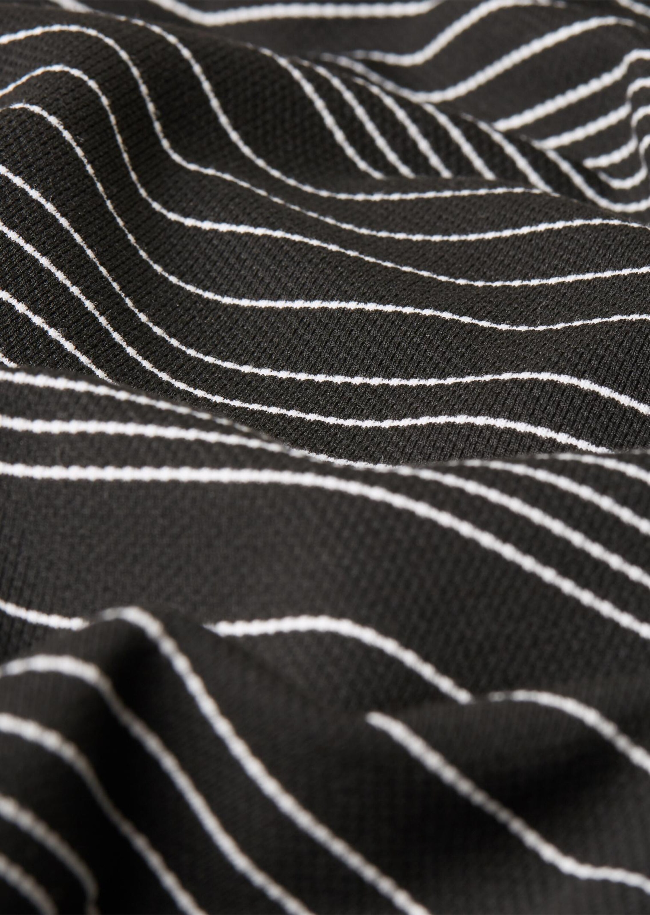 T-shirt long - schwarz / weiß / à motifs - Gr. 48 de Goldner Fashion