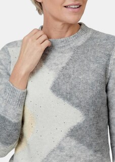 Tricot pullover met intarsiapatroon thumbnail 5