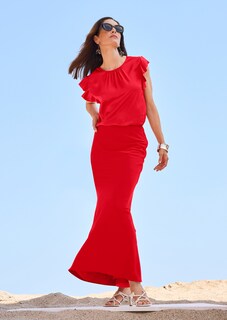 Langer Satin-Rock thumbnail 8