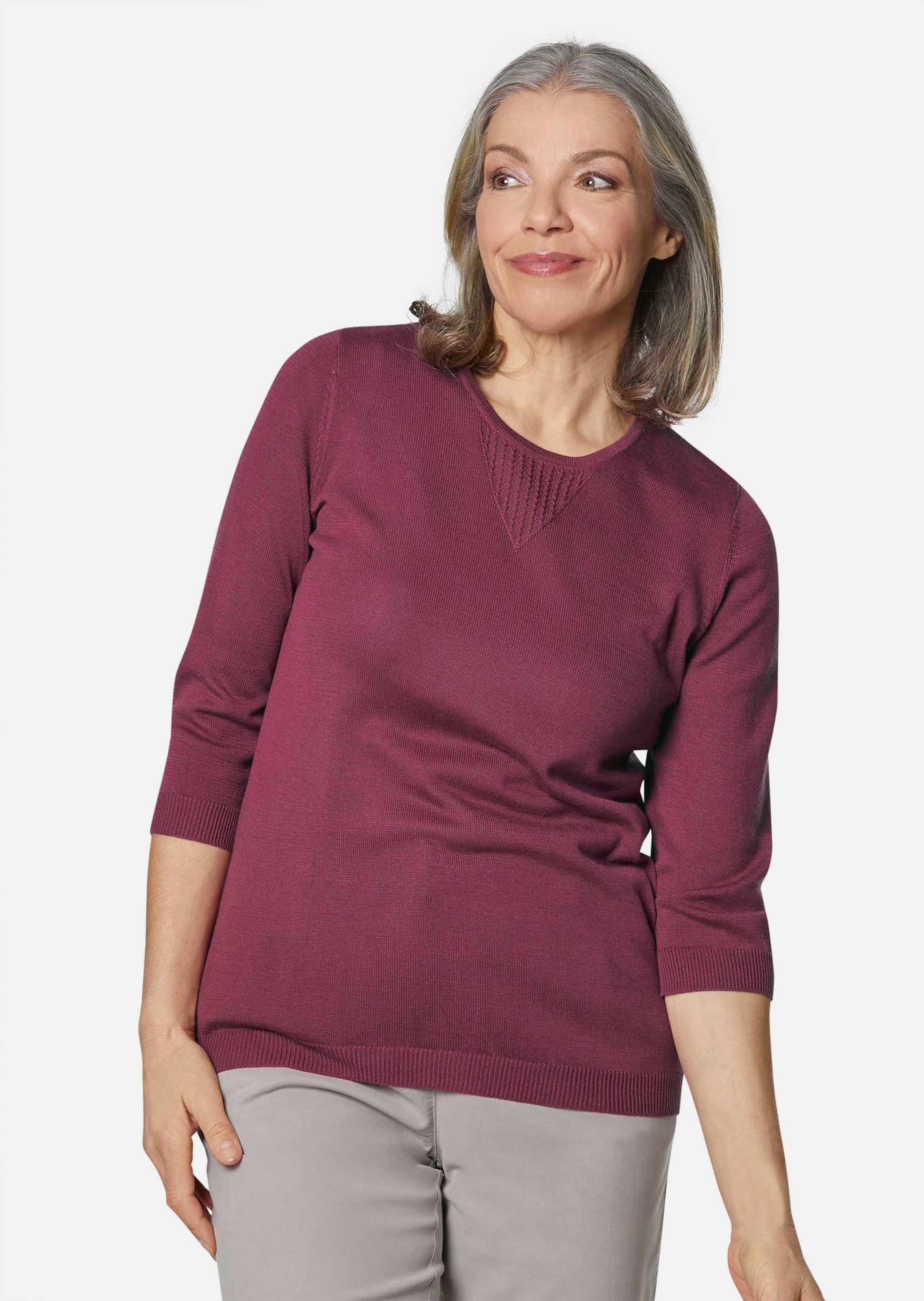 Zomerse, tricot pullover met ajourpatroon