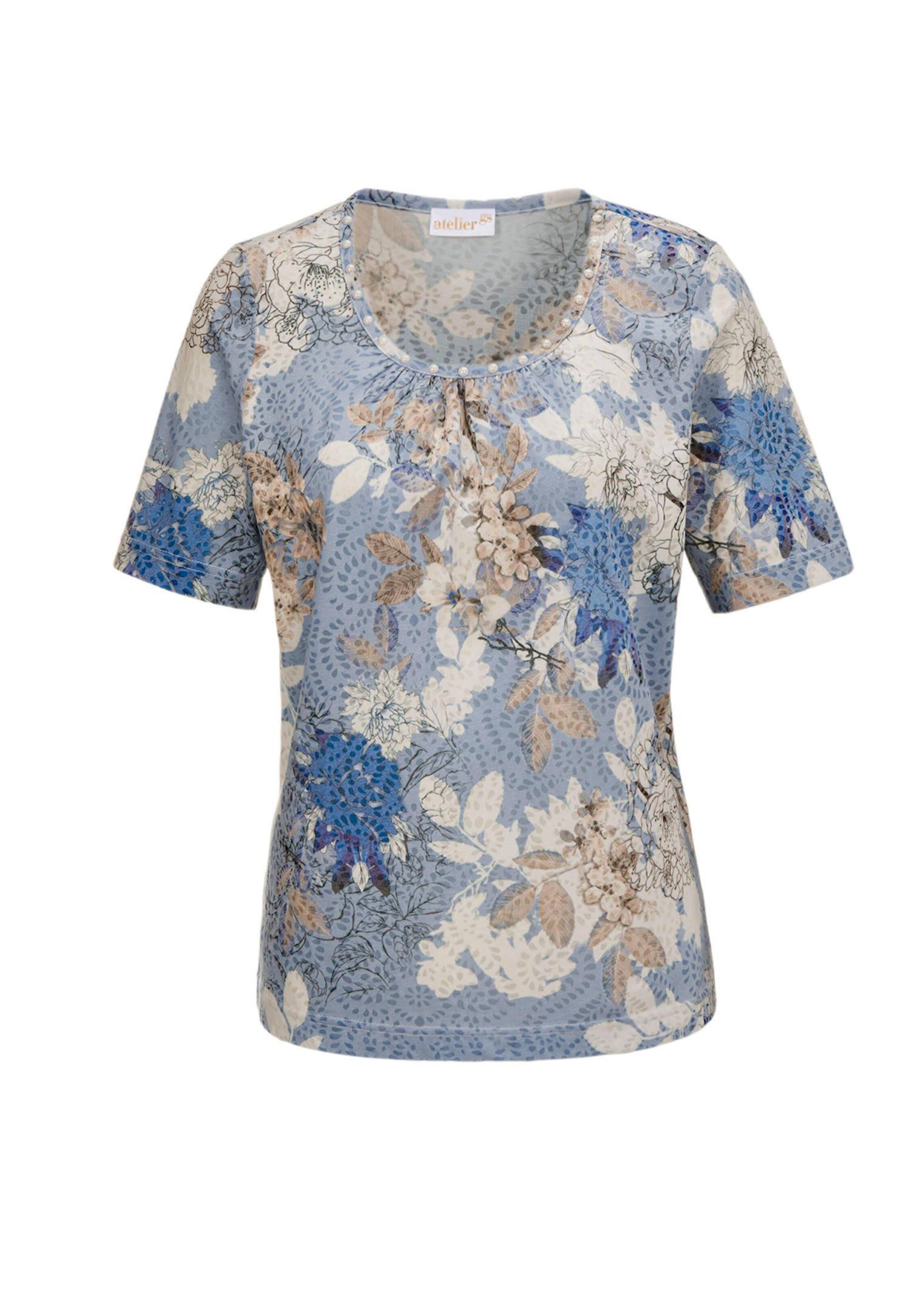 Druckshirt mit Perlen