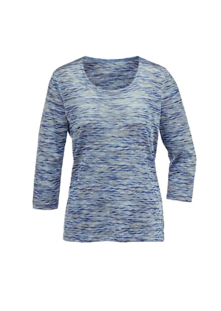 blau / gemustert Stilvolles Multicolorshirt in pflegeleichtem Feinstrick