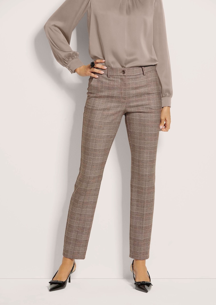 Schlanke Karo-Hose