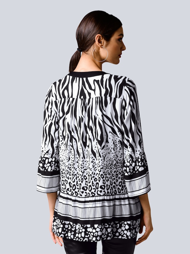 Bluse in einem neumodischen Animalmustermix 3