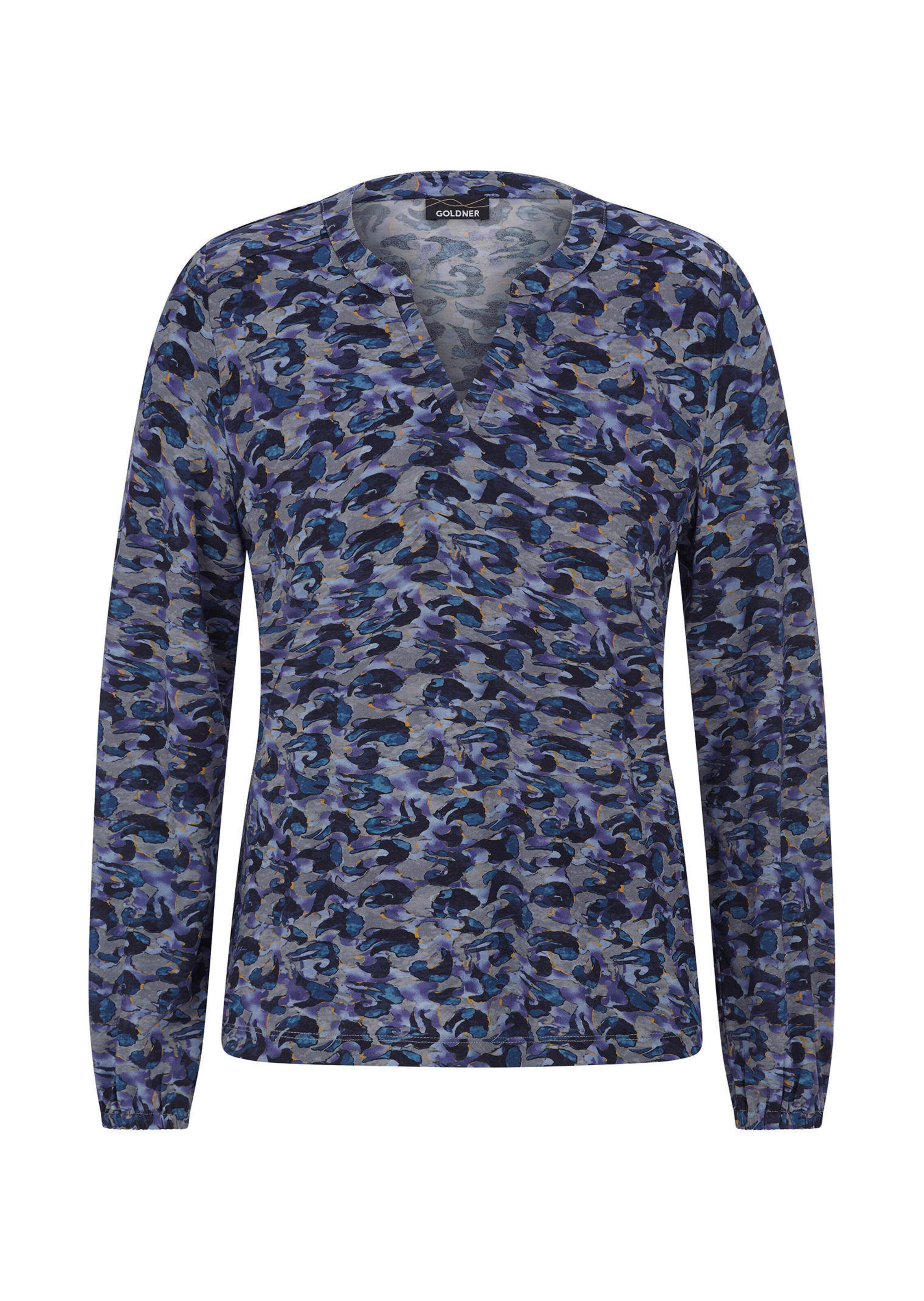 Pflegeleichte Jerseybluse mit All-Over-Print