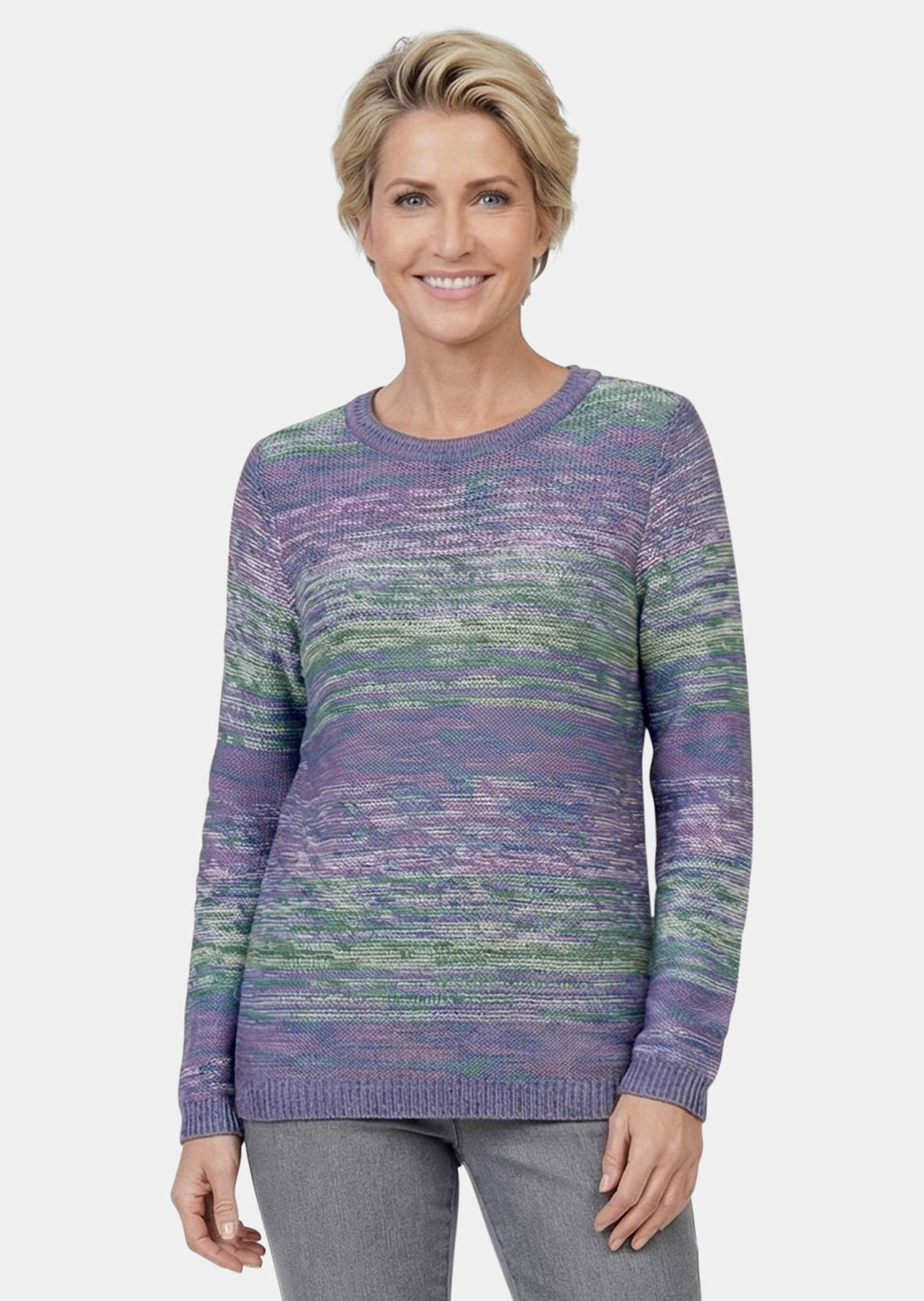 Pull multicolore avec dégradé plein de fraîcheur