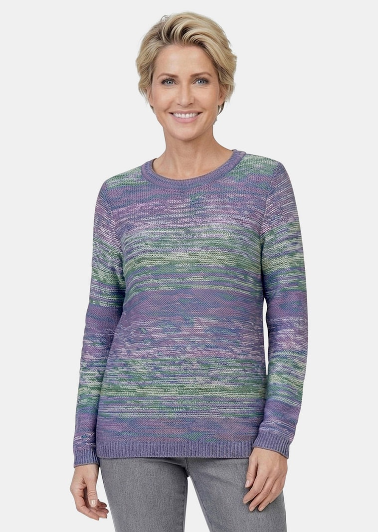 Pull multicolore avec dégradé plein de fraîcheur