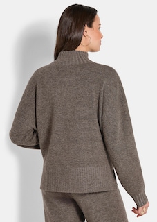 Strickpullover mit hohem Strickbund am Rundhals thumbnail 2