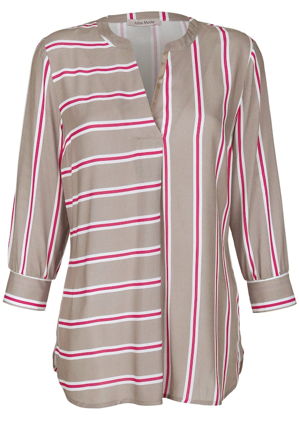 Streifenbluse mit 3/4-Arm 5