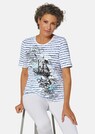 T-shirt rayé avec motif fantaisie thumbnail 4