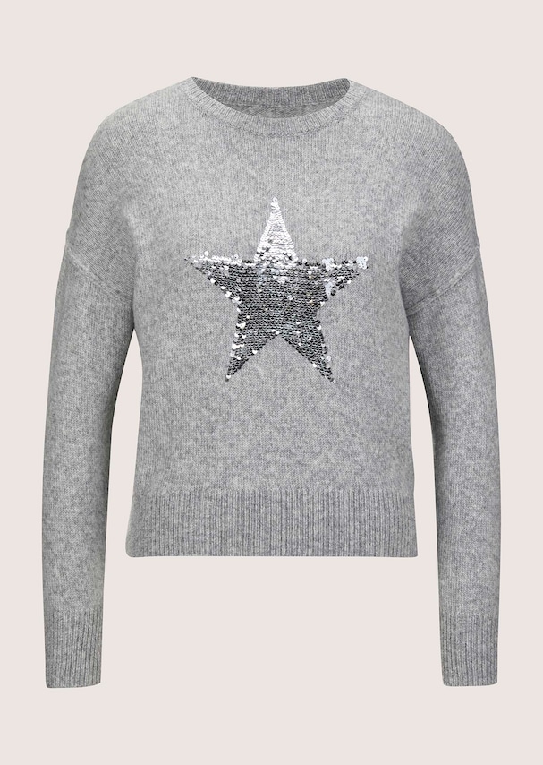 Rundhals-Pullover mit Stern 5