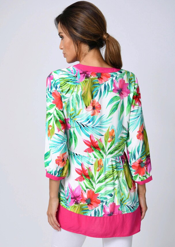 Tunika mit sommerlichem floralen Dessin 2