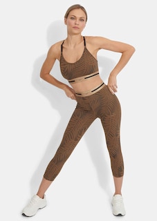 Sport-Bustier mit Blätter-Print thumbnail 3