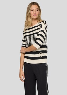 Weicher Ringelpullover mit Baumwolle thumbnail 7