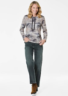 Gedessineerd shirt in tricot look thumbnail 2