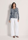 Blazer en maille à imprimé jacquard et zip thumbnail 2