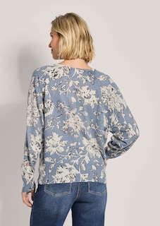 Kaschmirpullover mit Allover-Blütenprint thumbnail 3