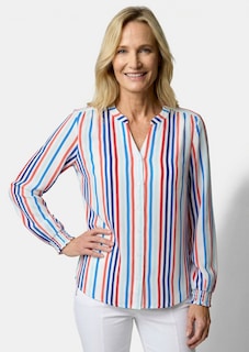 Streifenbluse mit Smokbündchen thumbnail 1