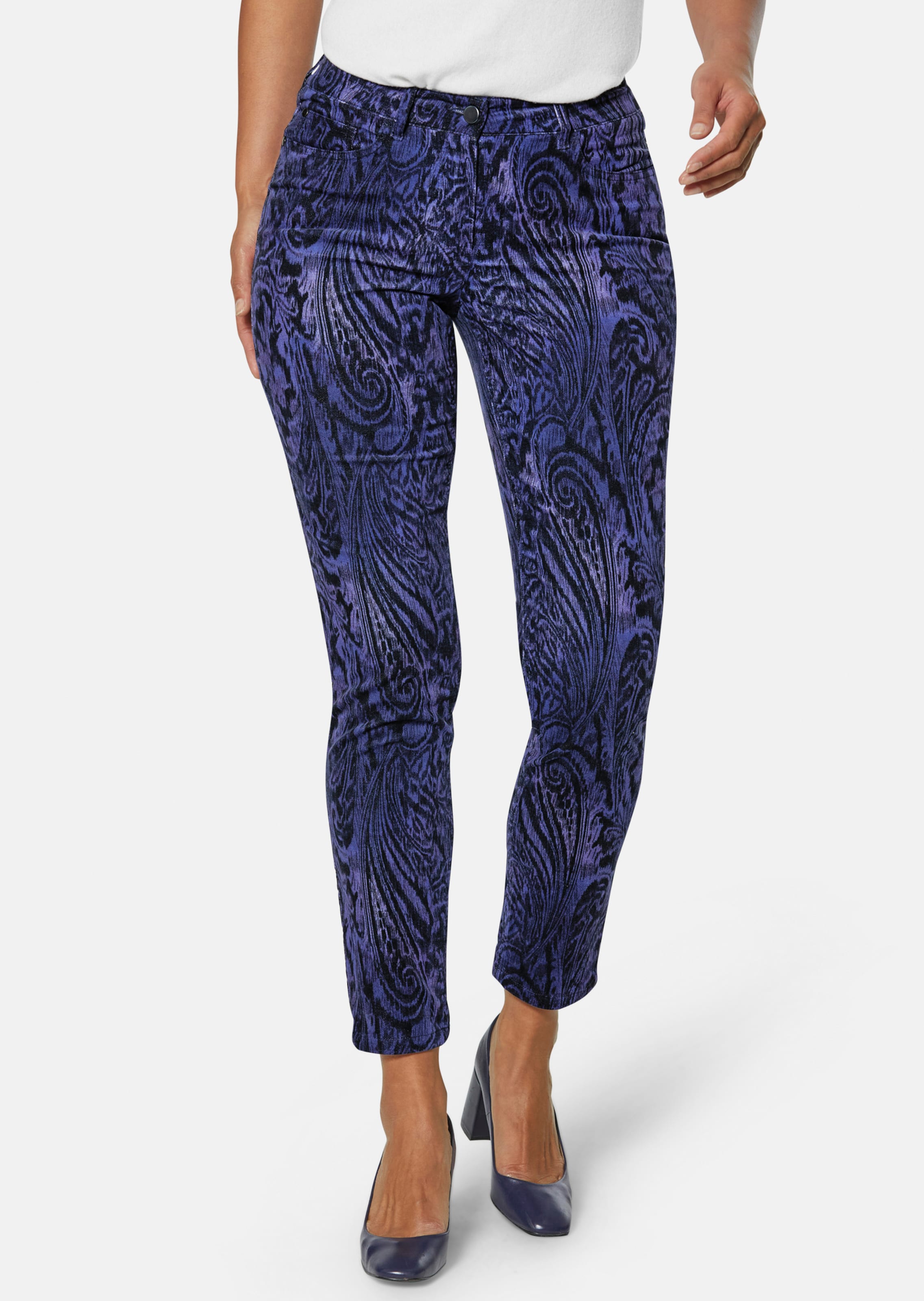 Paisley-Hose in samtiger Stretch-Qualität