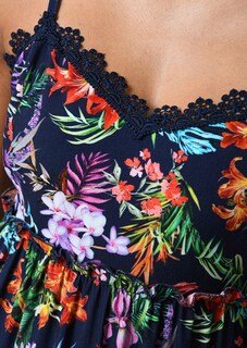 Kleid mit Volants und allover Blumendruck thumbnail 4