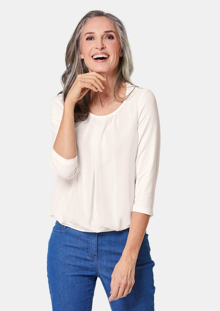 Gepflegtes Shirt in eleganter Blusen-Optik