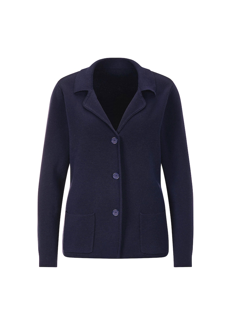 Blazer en tricot avec poches plaquées