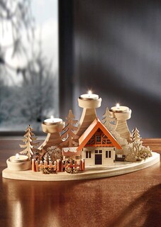 Teelichtleuchter Waldhütte thumbnail 6