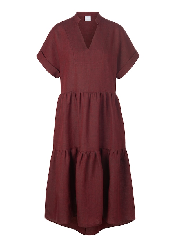 Linen dress with tiered flounces 5