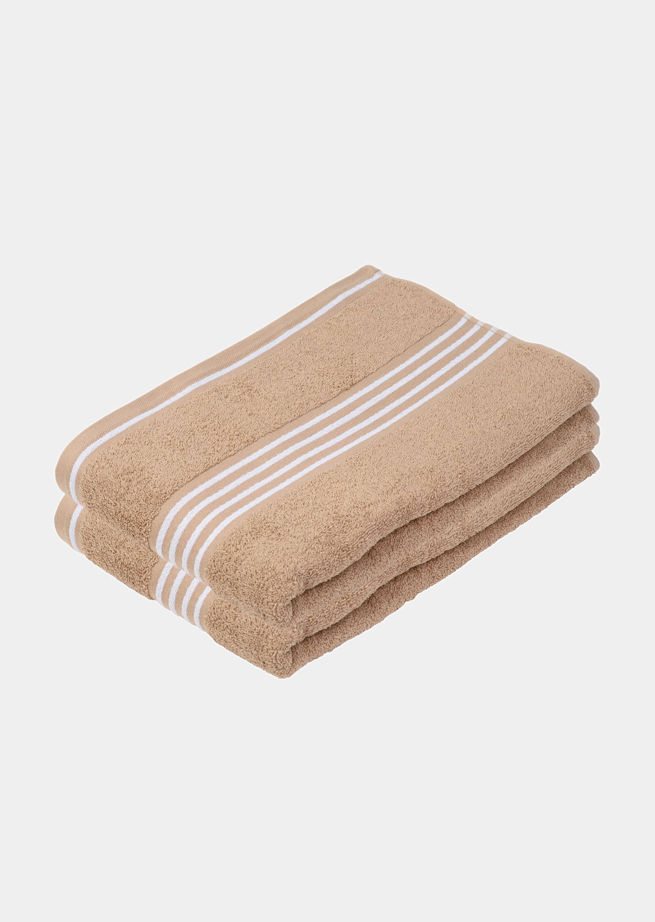 Série de linge en tissu éponge - beige - Gr. 2x 70 x 140 cm de Goldner Fashion