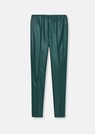 Slim-fit trousers in leather look thumbnail 1